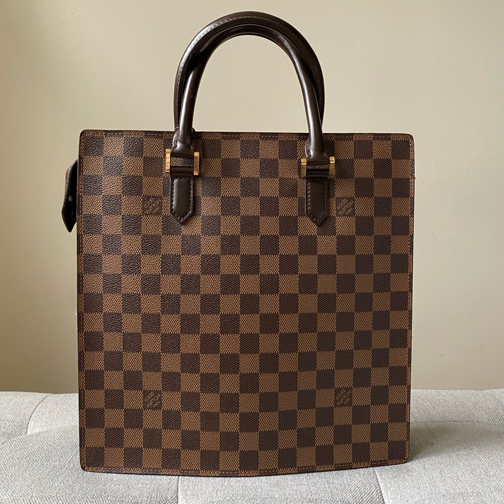 SOLD Louis Vuitton Damier Ebene Sac Plat Tote Bag - Picture 2 of 8
